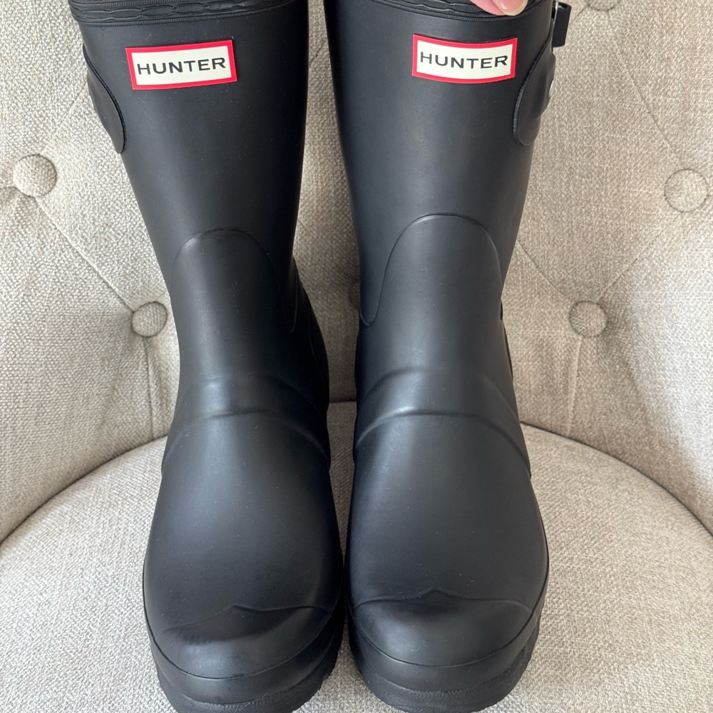 Hunter Classic Black Waterproof Boots - Matte, Size 9